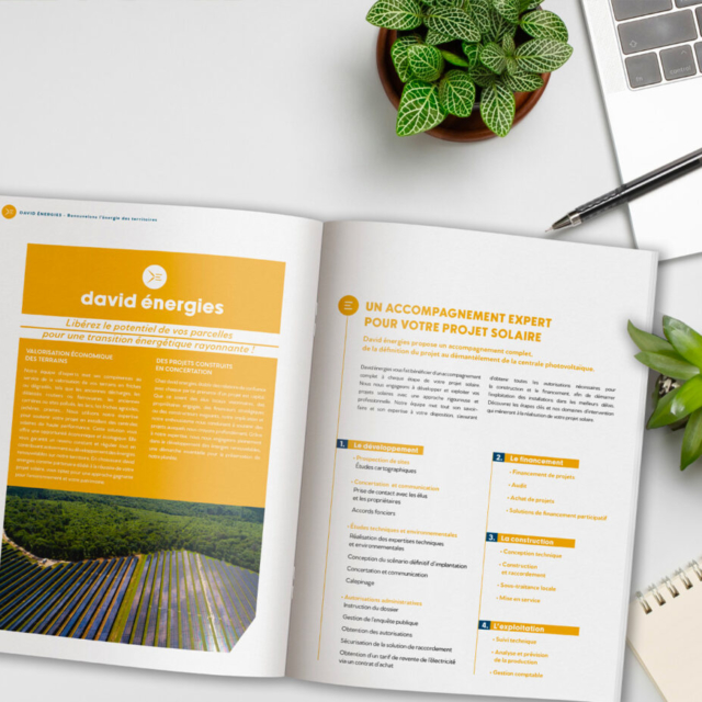Références Plaquettes et Brochures david energies en collaboration avec l’agence ardence