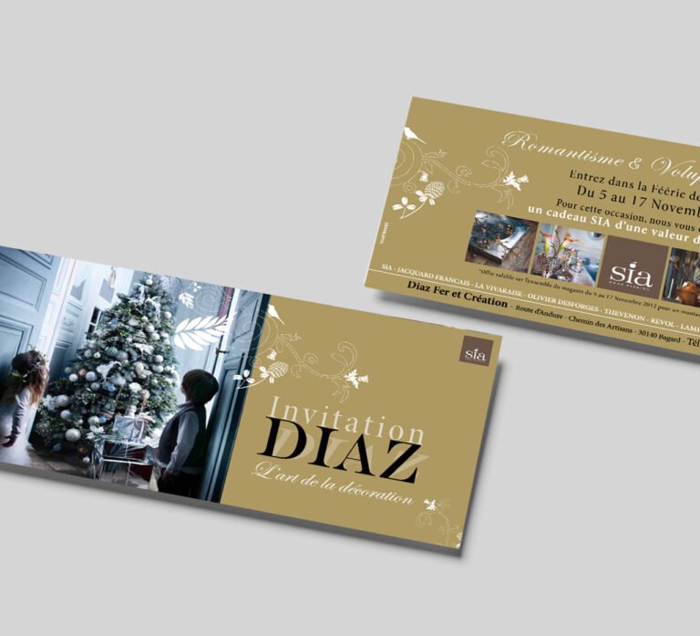 diaz creation des cartons invitation noel en collaboration avec l'agence pixart images