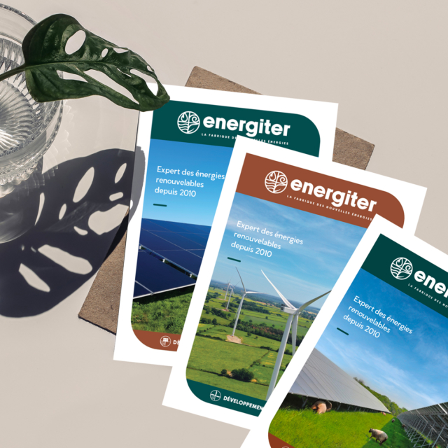 energiter réalisation de la charte graphique et déclinaison sur les différents supports éditoriaux en collaboration avec l’agence ardence