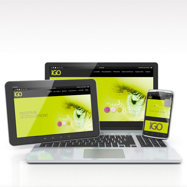 igo site internet en collaboration avec l'agence pixart images