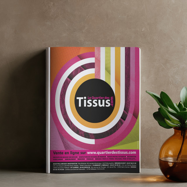 le quartier des tissus conception d'annonce presse automne en collaboration avec l'agence pixart images