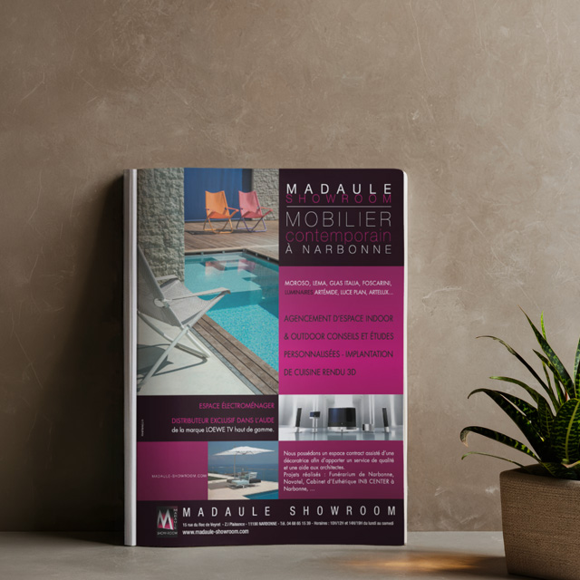 madaule conception d'annonce presse en collaboration avec l'agence pixart images