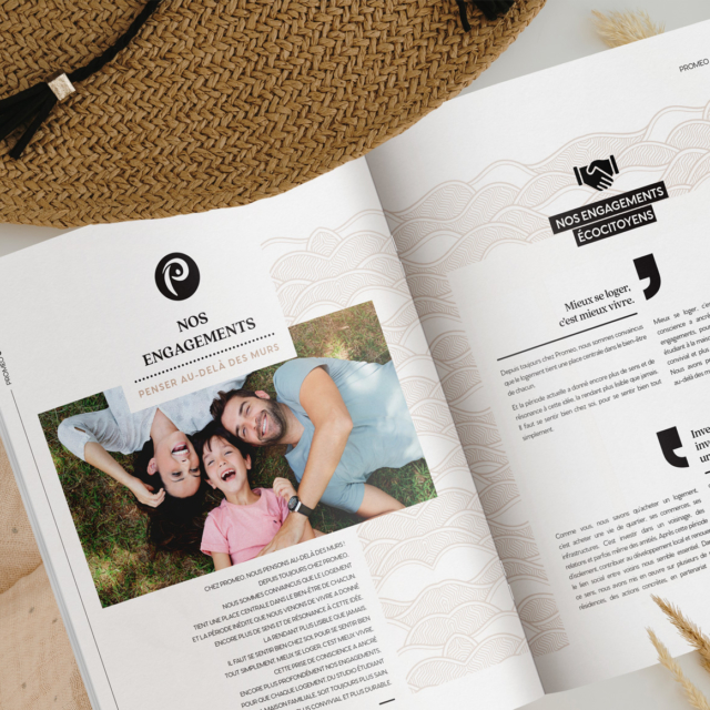 promeo plaquette corporate double en collaboration avec l'agence ardence